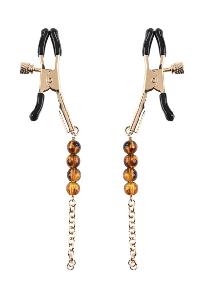 Sincerely Amber Beaded Nipple Clamps