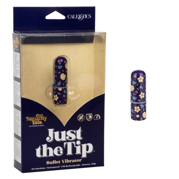 Naughty Bits Just The Tip Waterproof Rechargeable Bullet Vibrator By CalExotics