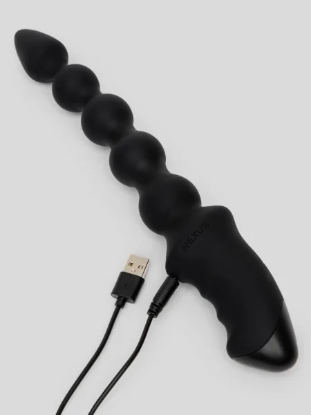 Nexus Bendz Posable Rechargeable Silicone Vibrating Anal Beads 7.5 Inch