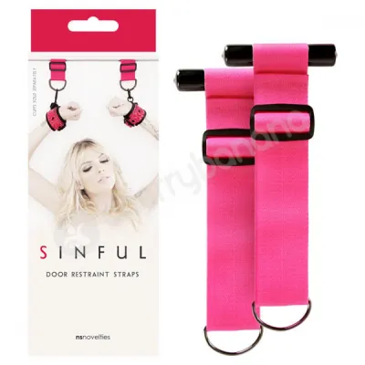 Sinful Pink Door Restraint Straps