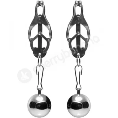 Master Series Deviant Monarch Weighted Metal Nipple Clamps