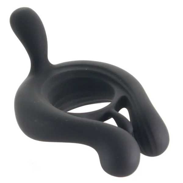 Playboy Pleasure Triple Play Rechargeable Silicone Vibrating Cock Ring With Remote