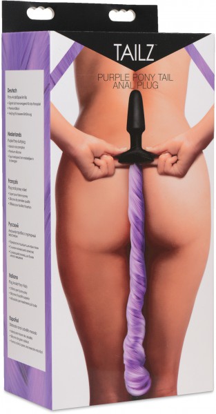 Pony Tail Anal Plug Purple Purple