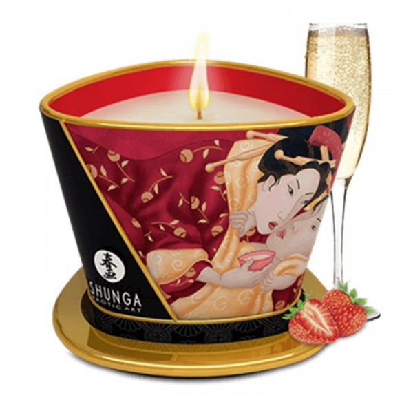 Shunga Sparkling Strawberry Wine Massage Candle