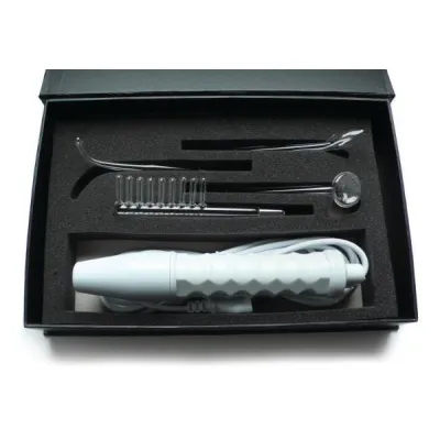 Neon Wand Electrosex Kit White Handle Purple Electrode