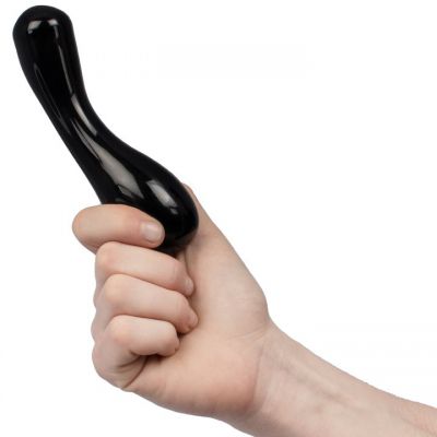 Glacier Glass Black G Spot Dildo 6 5 Inch