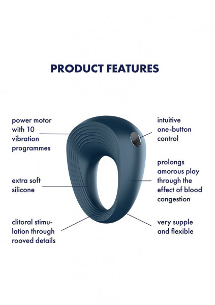 Power Ring - Blue - Vibrating Penis Ring