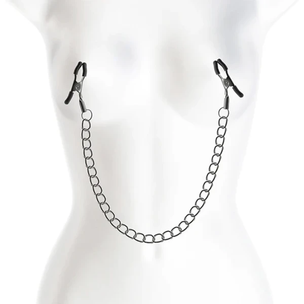 Bound DC2 Alligator-Style Nipple Clamps with Chain