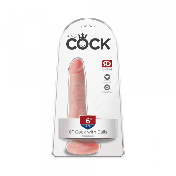 King Cock 6in Cock With Balls