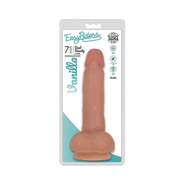 Easy Rider Bioskin Dual Density Dong 7in With Balls