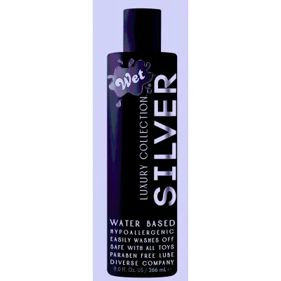 Wet Silver Luxury Water Based Lubricant 9 Fl Oz