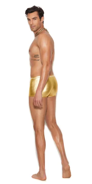 Men's Gold Lame Boxer Brief - Small-medium - Gold