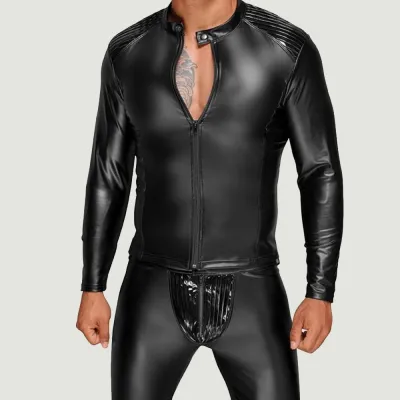 Noir Power Wetlook Mens Jacket