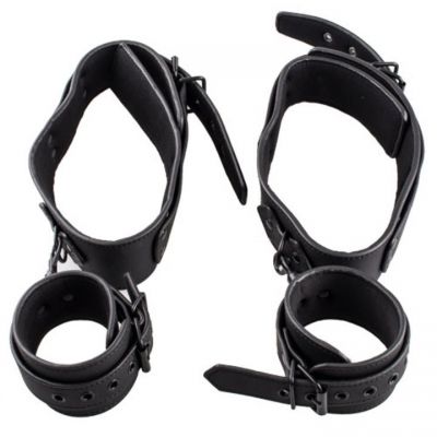 Bondara Matte Black Wrist to Thigh Restraint