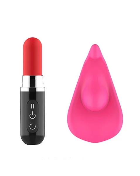 Abby Lipstick Remote Control Wearable Vibrator - Pink