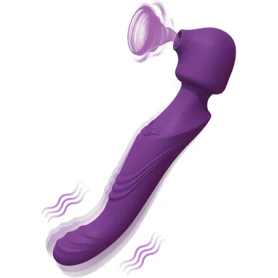 G Spot Clitoral Sucking Vibrator Purple Dual Vibe