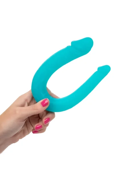 Silicone Double Dong Ac-dc Dong - Teal