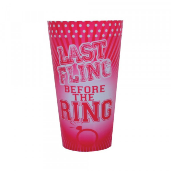 Last Fling Before The Ring Plastic Cup