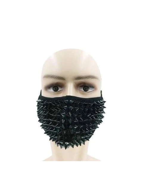 Studded Triple Layer Face Mask handmade in the USA (Options: Gold, Silver, Black)