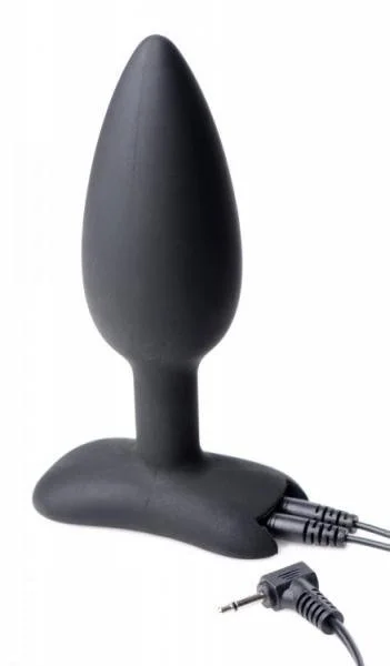 Bum Shock E-Stim Silicone Anal Plug Black