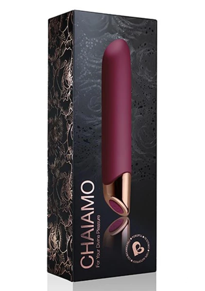 Chaiamo 10-Function Rechargeable Silicone Vibrator by Rocks-Off - Black