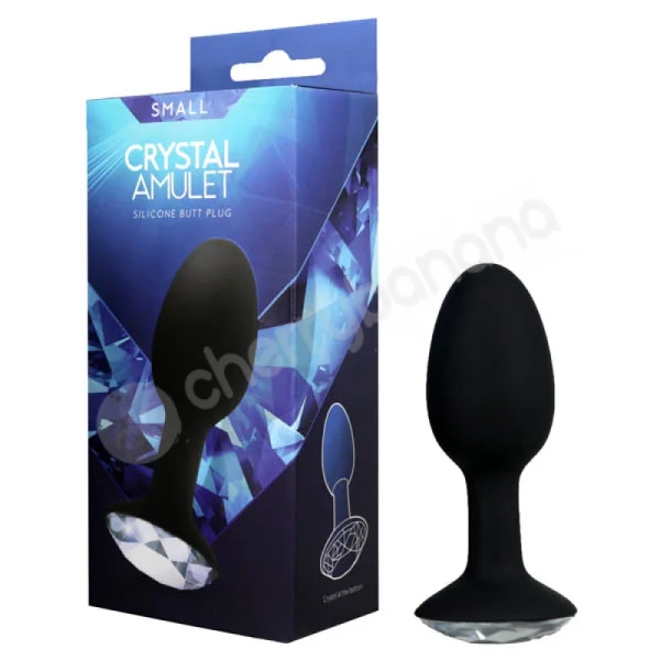 Crystal Amulet Black Small Jewelled Butt Plug