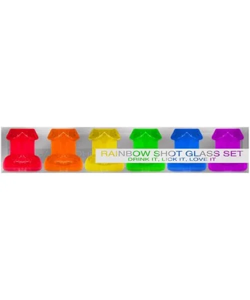 Rainbow shot glass set