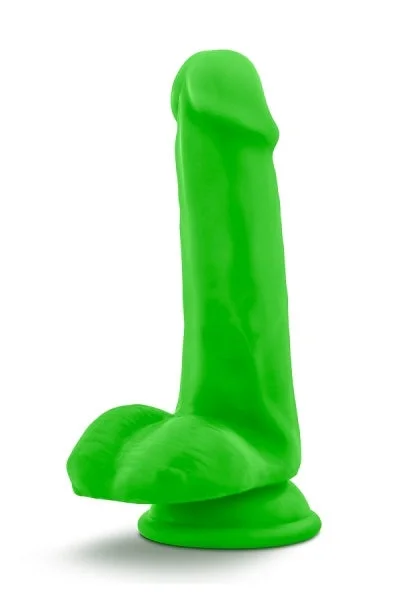 Blush Neo Neon Green 6 Inch Dual Density Cock With Balls — image 4 of 14