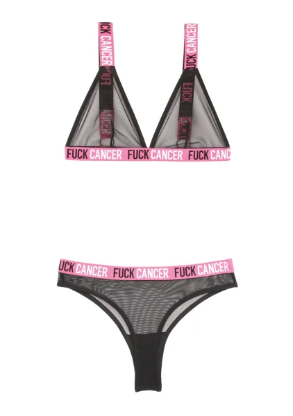Fuck Cancer Bralette and Cheeky Panty Set