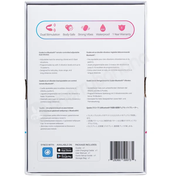 Lovense Dolce Remote Control Dual-ended Vibrator - Hot Pink - 2.9 Inch