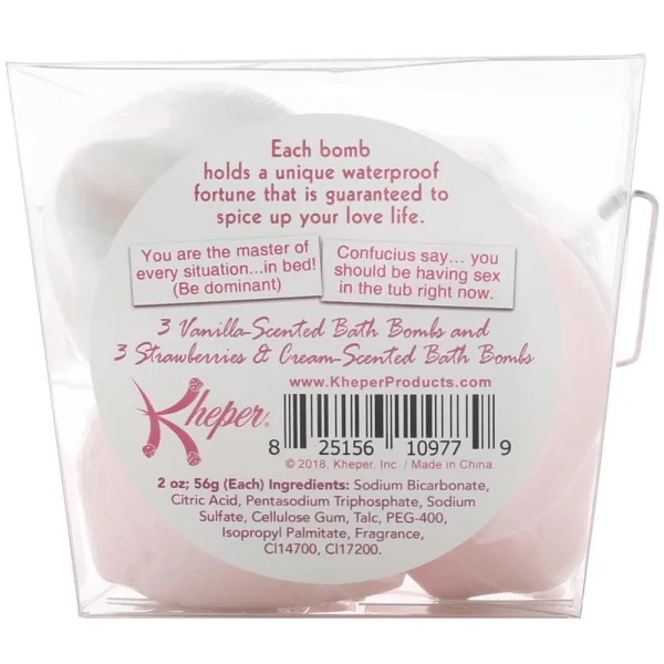 Vanilla and Strawberry Sex Fortune Cookie Bath Bombs