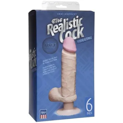 The Realistic Cock Ultraskyn Vibrating 6 Vanilla