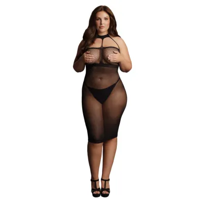 Le Desir High Neck Dress Queen Size