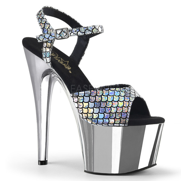 7 inches Heel, 2 3/4 inches Chrome PF Ankle Strap Sandal — image 5 of 20