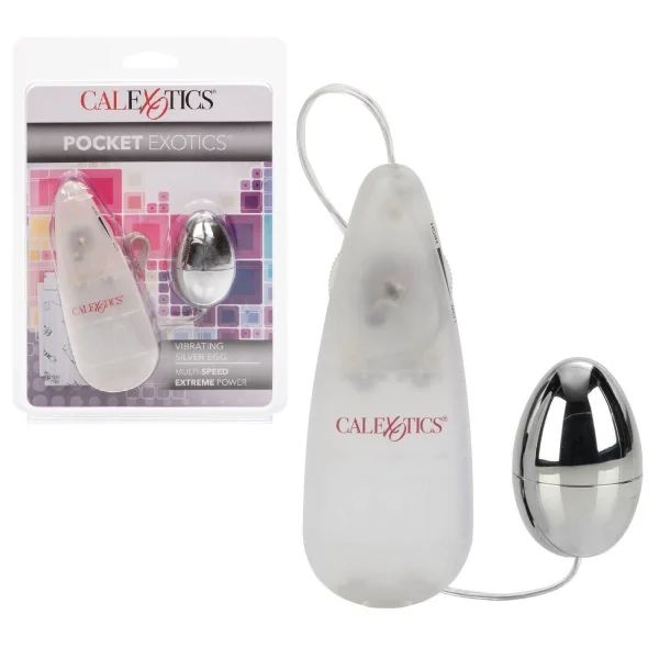 Pocket Exotics Vibrating Silver Egg
