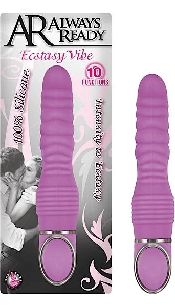 Always Ready Ecstasy 10 function Silicone Vibe - Purple — image 4 of 4