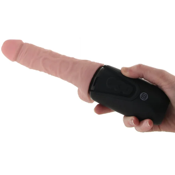 King Cock Plus Triple Threat 6.5 Inch Thrusting Cock Flesh Pink