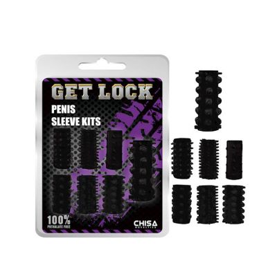 Penis Sleeve Kit 7 Pack Black