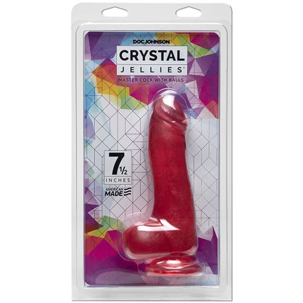 Crystal Jellies 7.5 inch Master Cock with Balls