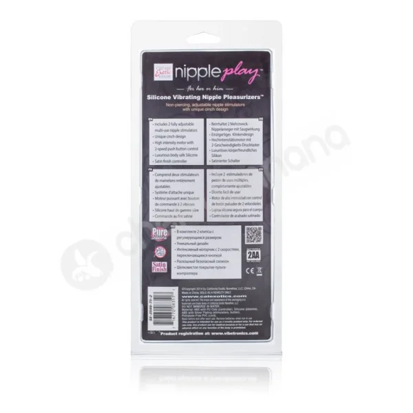 Nipple Play Pink Silicone Vibrating Nipple Pleasurizers