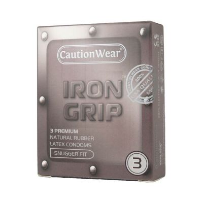 Caution Wear Iron Grip Condoms 3 Pack 3