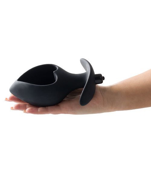 Bondara Black Heart Vibrating Butt Plug - 4, 5.5 or 7 Inch