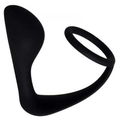 Bondara Double Act Silicone Cock Ring and Butt Plug 4 Inch