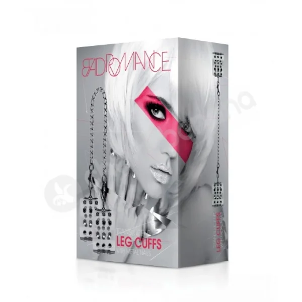 Bad Romance Translucent Leg Cuffs With Metal Nails