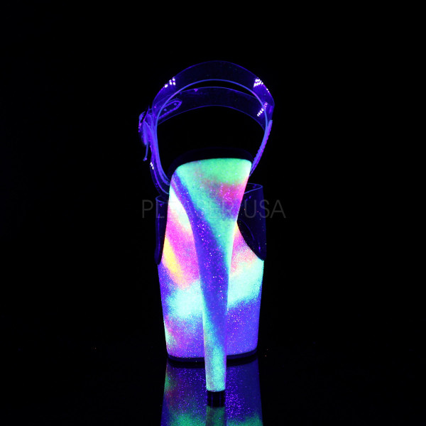 7 inches Heel, 2 3/4 inches PF Ankle Strap Sandal w/ UV Galaxy Effect — image 4 of 4