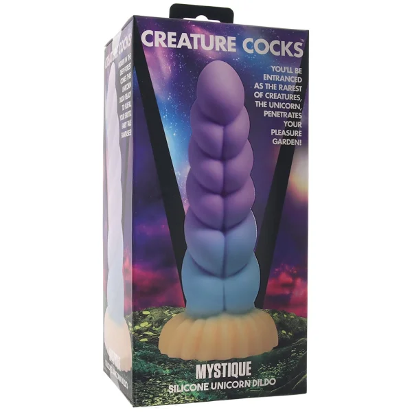 Unicorn Curvy Bumpy 8.3" Silicone Suction Cup Dildo By Creature Cocks