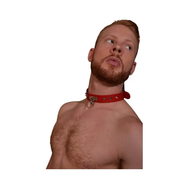 Rouge O Ring Studded Collar Red — image 9 of 9