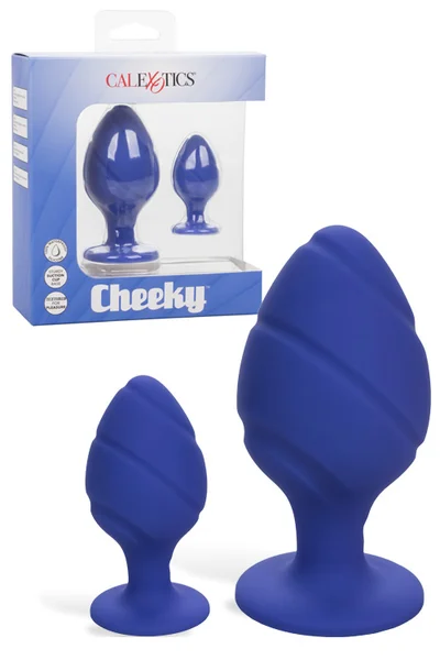 California Exotic Cheeky Purple Silicone Butt Plug Set (2 Pce) — image 5 of 8
