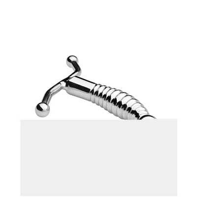 Ribbed G Spot Stimulator Silver