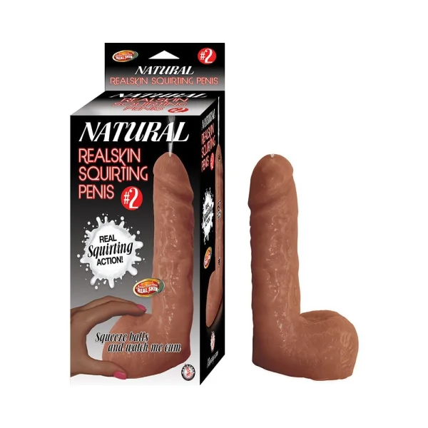 Natural Realskin Squirting Penis #2 Brown